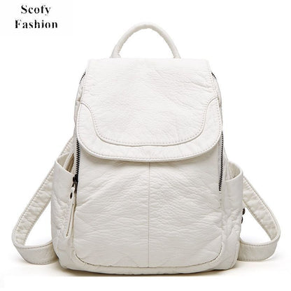 Soft Synthetic Leather Mini Backpack Leisure School Bookbag Travel Bag Small 1PC