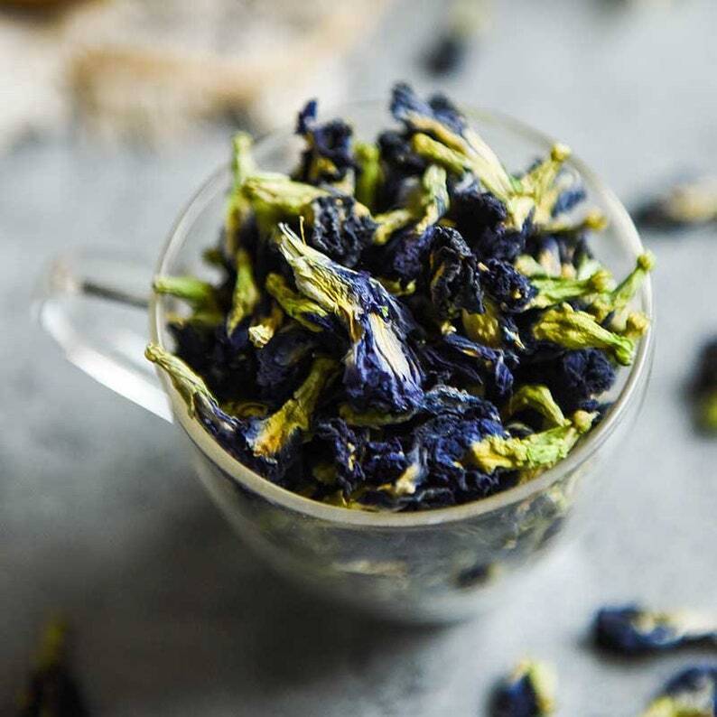 Dried Butterfly Pea Clitoria Ternatea Organic Whole Flower Makes A Healthy Tea