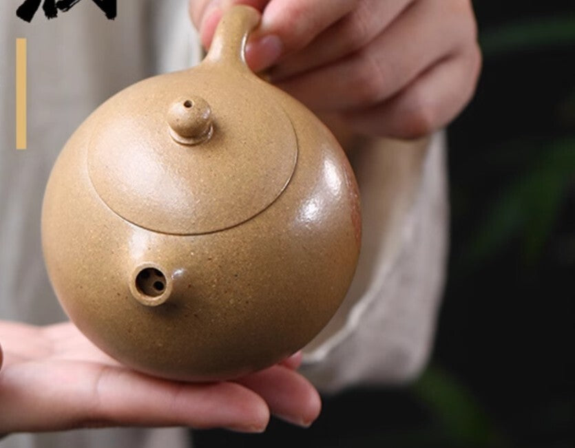 200cc chinese Yixing Handmade Zisha teapot Duan Clay Puffer Gongfu Hu Tea Pot