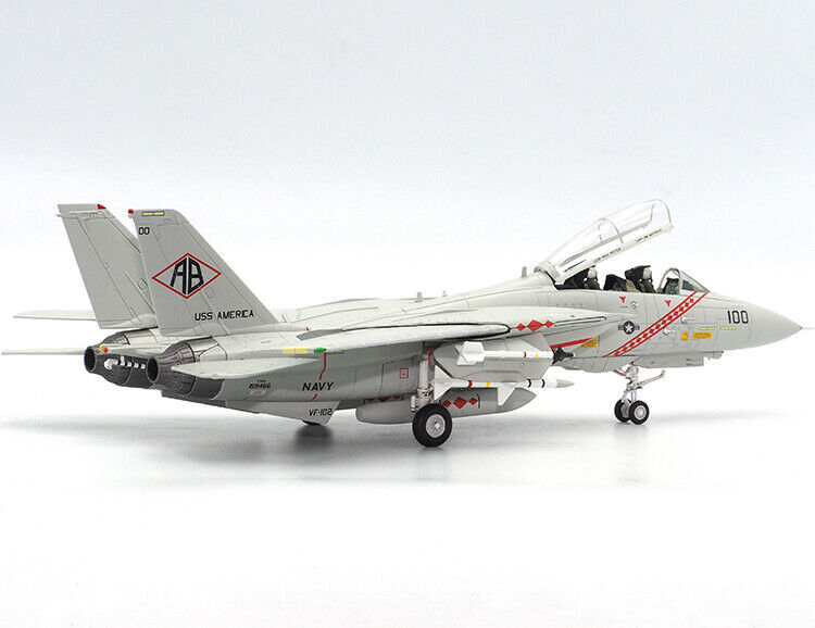 1:72 Calibre Wings F-14A DIAMONBACKS BUNO USS AMERICA Fighter Diecast Model