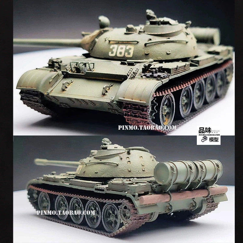 1/72 Scale Soviet T-55A Main Battle Tank Turret Rotatable T55 Russian Army Model