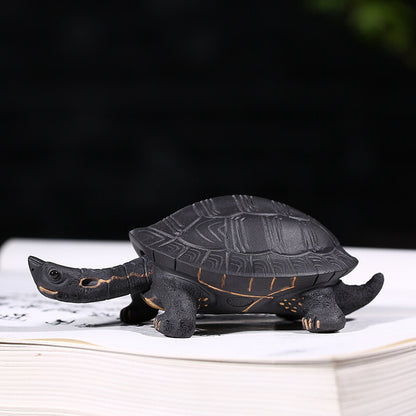 Collect Purple Clay Turtle Gifts Handicrafts Ornaments Tea Pet Sculptures