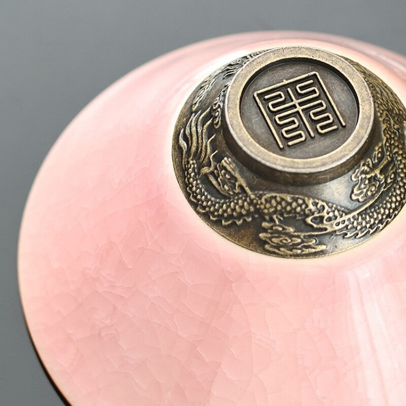 100ml Chinese Tea Cup Crackle Glaze Porcelain Cup Ruyao Craft Kungfu Tea Cup New