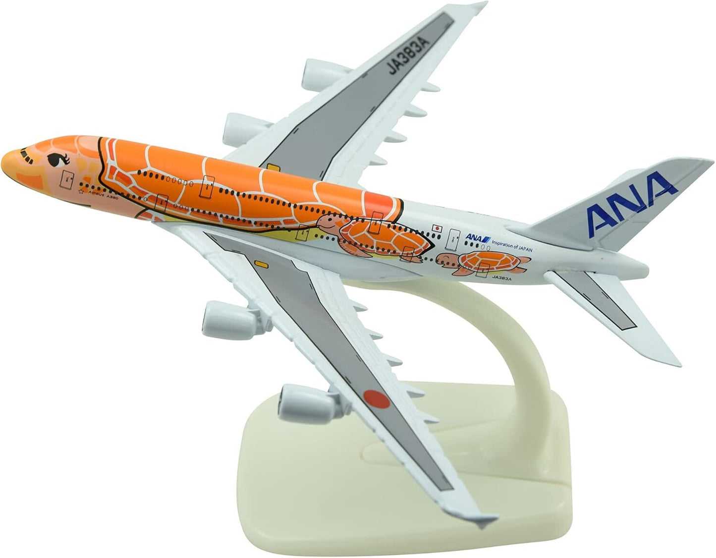 1:500 15cm A380 ANA Sea Turtle Metal Airplane Model Plane Toy Plane Model Orange