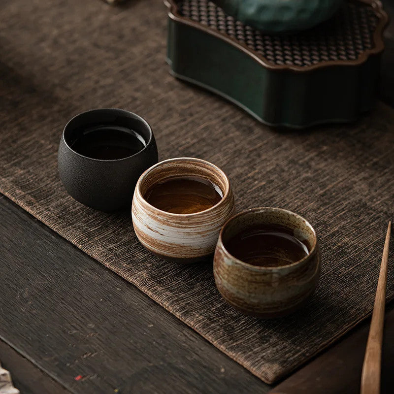 1 Pc Handmade Ceramic Pottery Teacup Tea Bowl Cup Cup Chinese Teaware 70ml