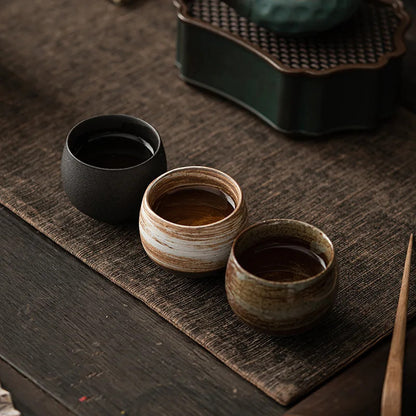 1 Pc Handmade Ceramic Pottery Teacup Tea Bowl Cup Cup Chinese Teaware 70ml