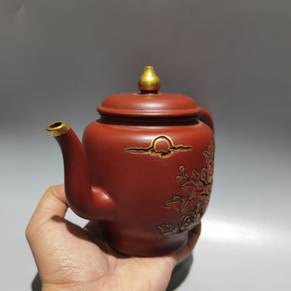 vintage chinese yixing purple clay teapot zisha ceremony exquisite teaware rare
