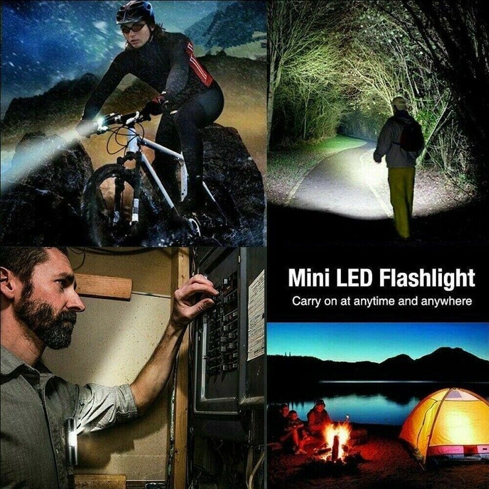 2 Linternas Alta Potencia Batería Poderoso Linterna Tactica LED Recargable +Box