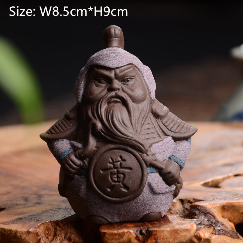 Chinese Handmade Tea Pet Statue Historical Figurine Monk Tea Play Yixing Zisha