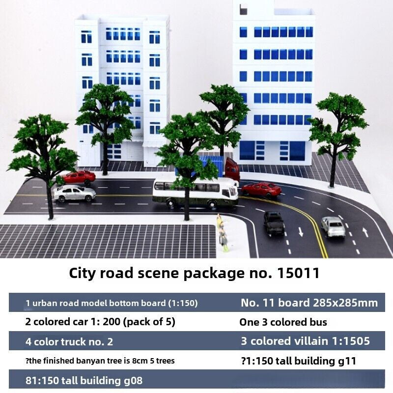1/150 Building Model City Road Building DIY Scene Display Model Gifts