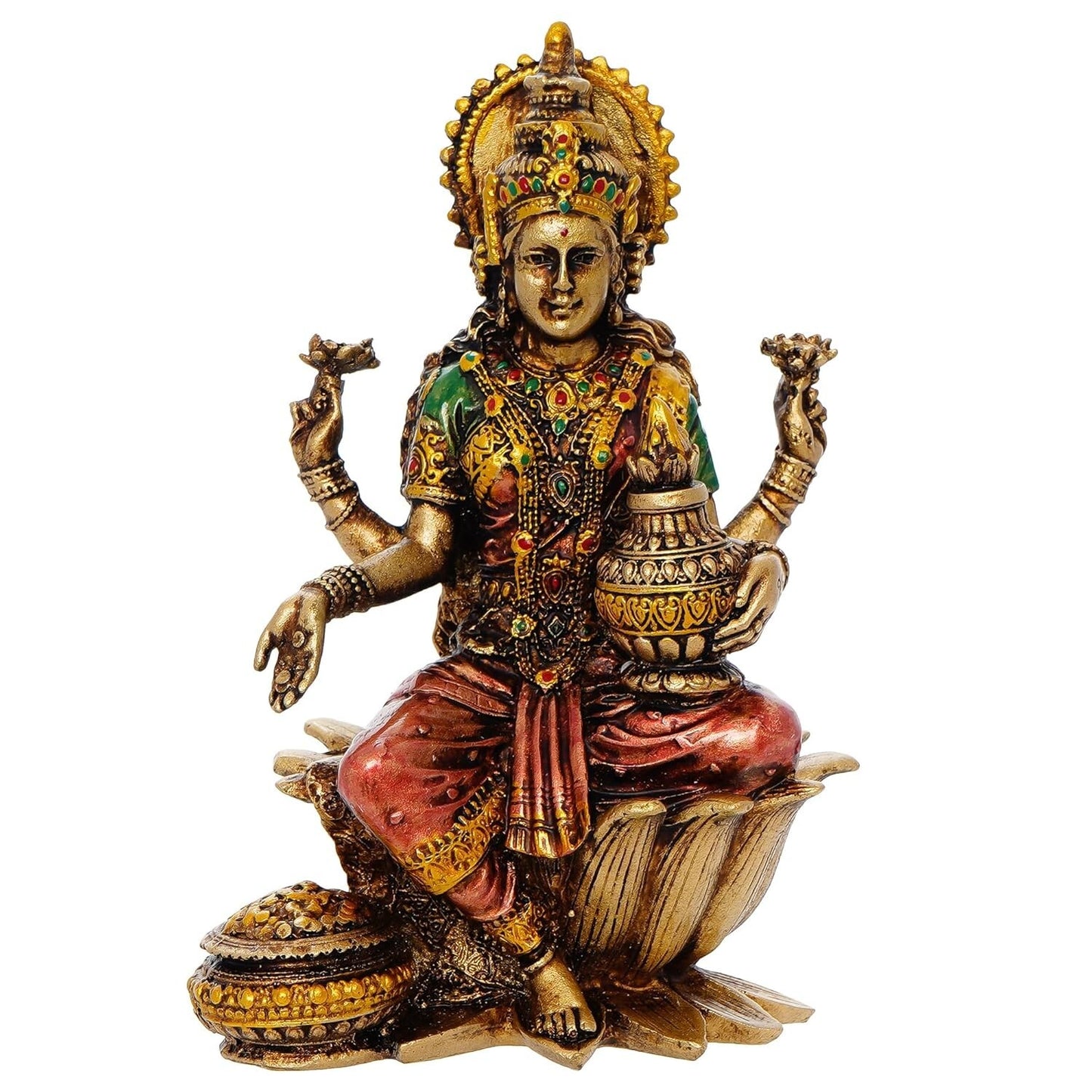 Hindu God Lord Godess Lakshmi Maa For Money & Wealth Statue Idol Figurine