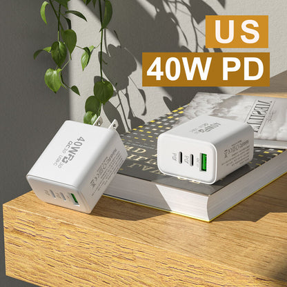 Dual PD 40W Fast Wall Charger Power Adapter For iPhone 15 Pro Max 14 Plus 13 12