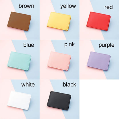 Card Holder Synthetic Leather Organizer Bag 10.8*7.7*1 CM Case White/Yellow/Red