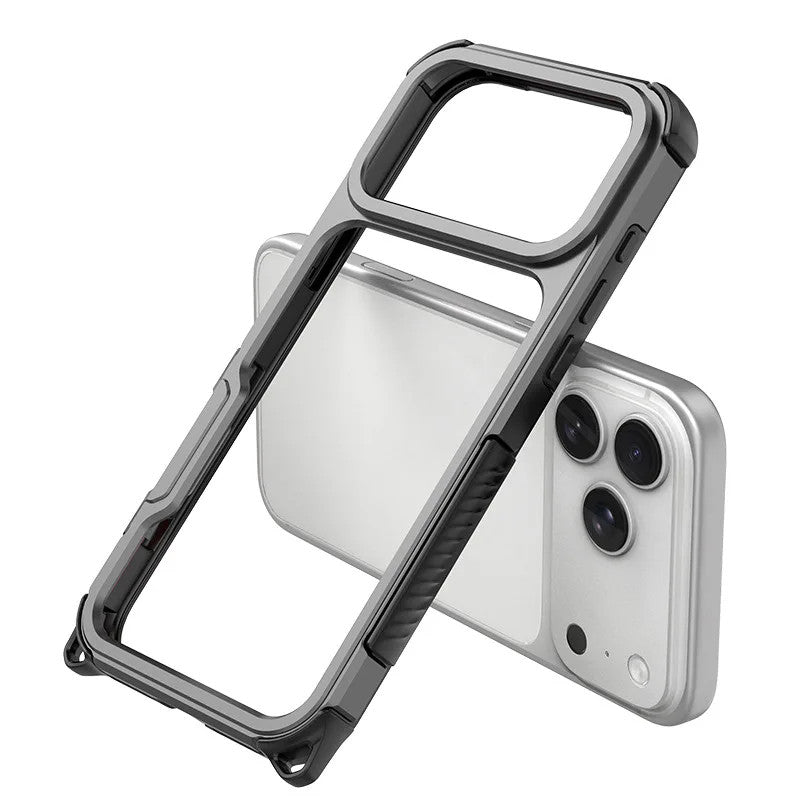 For iPhone 17 /16 Metal Frameless Phone Case Shockproof Slim Bumper Phone case