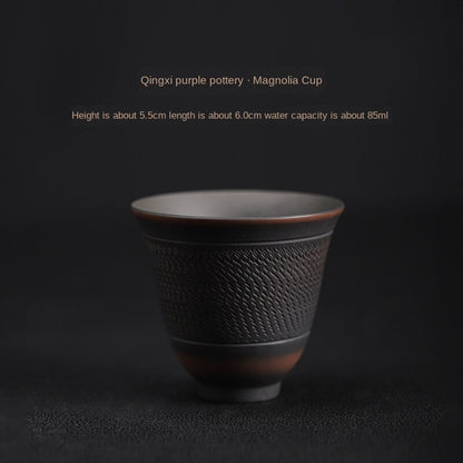 Purple Pottery Teacup Handmade Blind Dagger Scrub Large Master Cup Ceramic