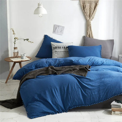 Bedding Set Queen Home Tassel Bed Cover Sets Size Duvet Cover No Sheet