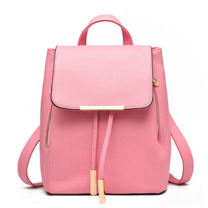 New Women's PU Leather Satchel Shoulder Backpack School Rucksack Bags Travel