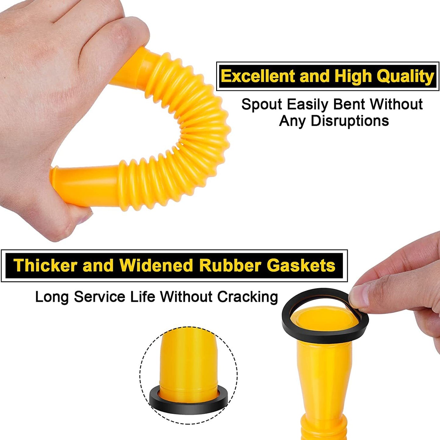 5X Replacement Gas Can Spout Nozzle Vent Kit for Plastic Gas Cans Old Style Caps