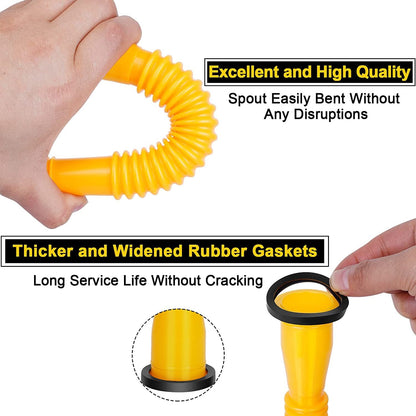 5X Replacement Gas Can Spout Nozzle Vent Kit for Plastic Gas Cans Old Style Caps