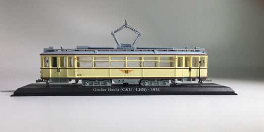 1/87 Scale Dresden Germany GroBer Hecht C&ULHB 1931 Urban Rail Trolley Model