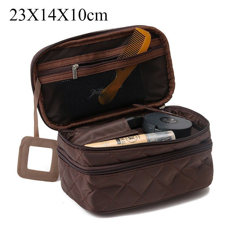 Cosmetic Bag Waterproof Double Layer Travel Organizer Makeup Bag Toiletry Pouch