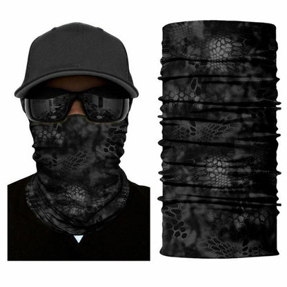 Mask Bandana Hunting Facemask Headband Camo Neck Gaiter Buff Scarf Tube Outdoors