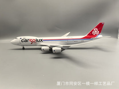 1/160 Luxembourg Airlines 747-8F Cargo Aircraft Model Airplane Display Ornament
