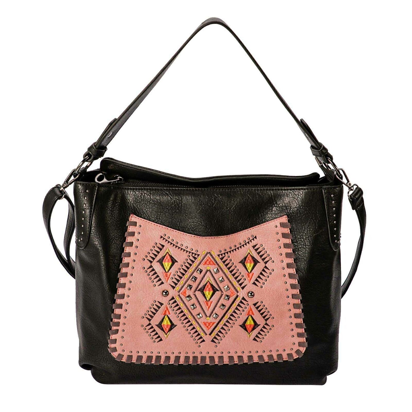 Celela Women Concealed Carry shoulder Bag Hand bag Embroidered Studs Wallet Tote