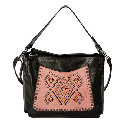 Celela Women Concealed Carry shoulder Bag Hand bag Embroidered Studs Wallet Tote