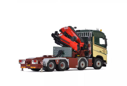1:50 WSI VOLVO FH4 8X4 FASSI 1100 JIB Truck-mounted Crane Truck Diecast Model