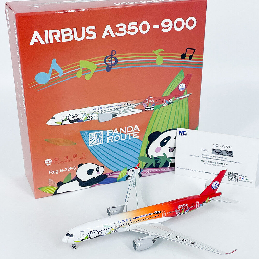 1:400 NGmodels SICHUAN AIRLINES AIRBUS A350-900 B-32F8 Airplane Diecast Model
