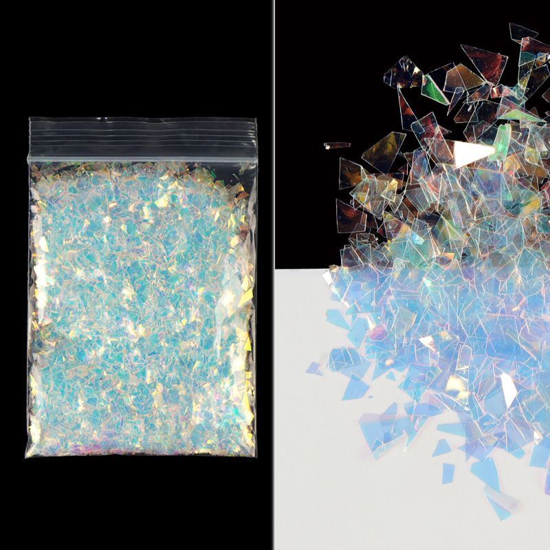 Nail Art Decor 10g Holographic Irregular Sequins Glitter Sparkly Colorful Flakes