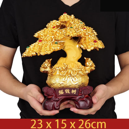 Fortune Tree Ornament Lucky Money Tree Gift Decoration Open Gift -