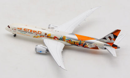 JC Wings Etihad Airways FROM ABU DHABI B787-9 A6-BLH Flaps Down 1:400 model