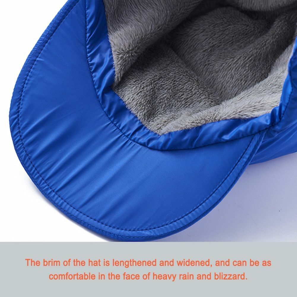 Thermal Hat Windproof Duck Down Peaked Warm Fleece Soft Cycling Hunting Outdoor