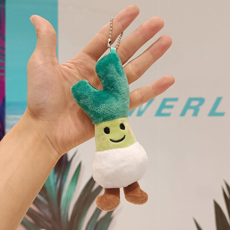 Farm Vegetable Doll Keychain Cabbage Green Onion Cauliflower Corn Plush Pendant