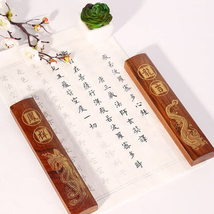 2cps Wooden Paperweight Redwood Chinese Calligraphy Special PaperWeights