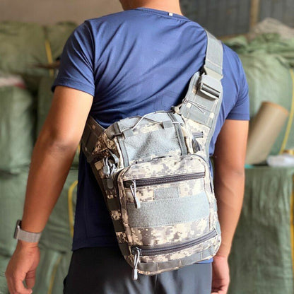 Large Military Sling Backpack Tactical Shoulder Bag Waterproof Outdoor Camping