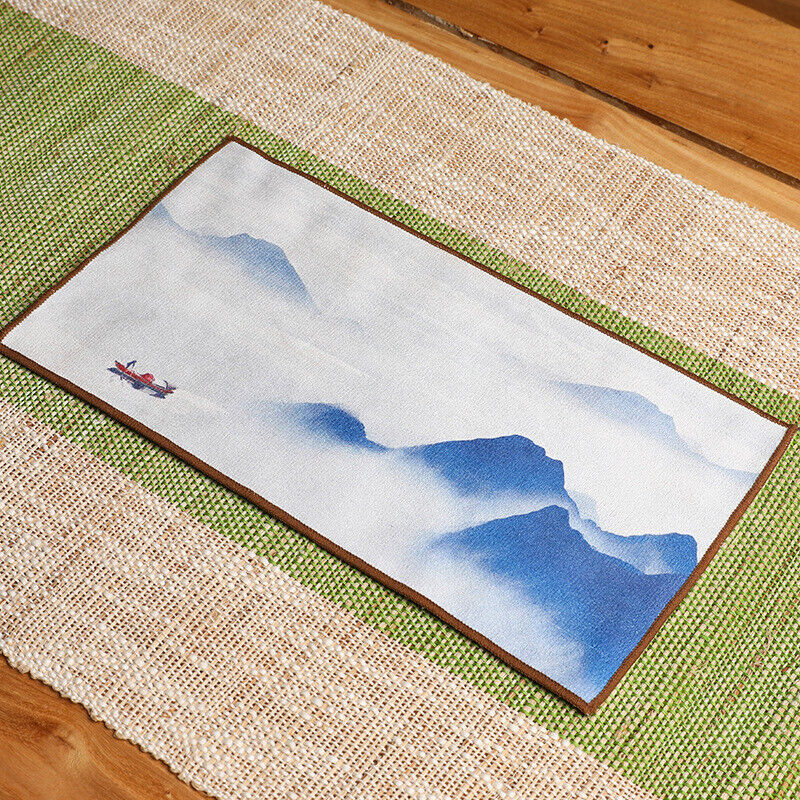 Chinese Painting Tea Table Absorbent Tea Cloth Kung Fu Rag Tea Towel Napkin