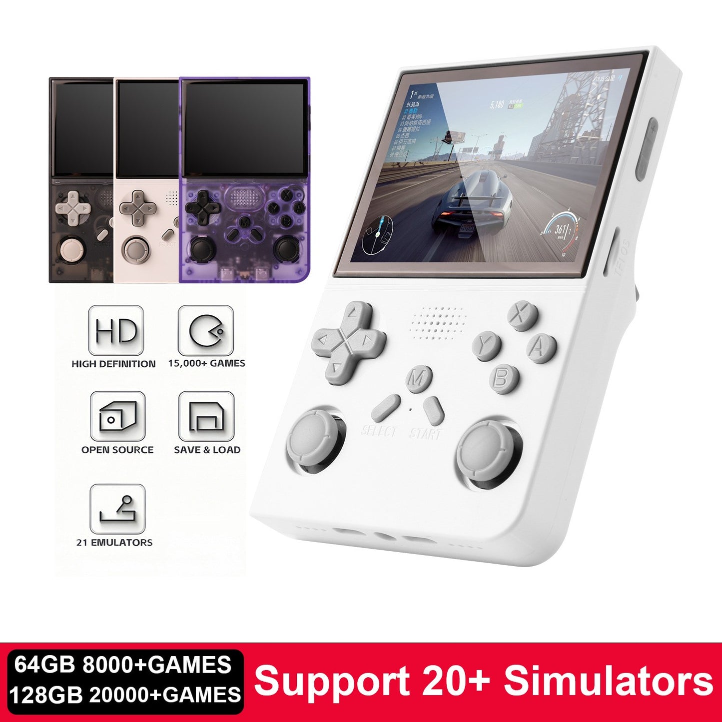 2026 New Upgraded R40S PRO Retro Handheld Game Console, 128GB Mini Video Game