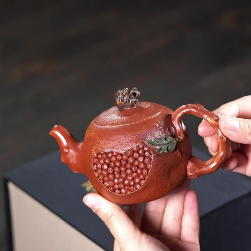 Yixing Zisha Purple Clay Teapot Original Ore Jiangpo Mud Handcrafted Pomegranate