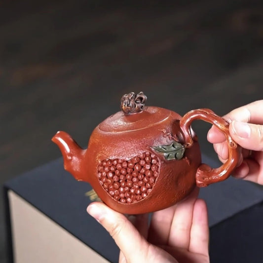 Yixing Zisha Purple Clay Teapot Original Ore Jiangpo Mud Handcrafted Pomegranate
