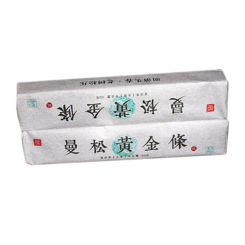300g Manzon Yunnan Pu'er tea raw tea leaves old tree pine pressed brick tea