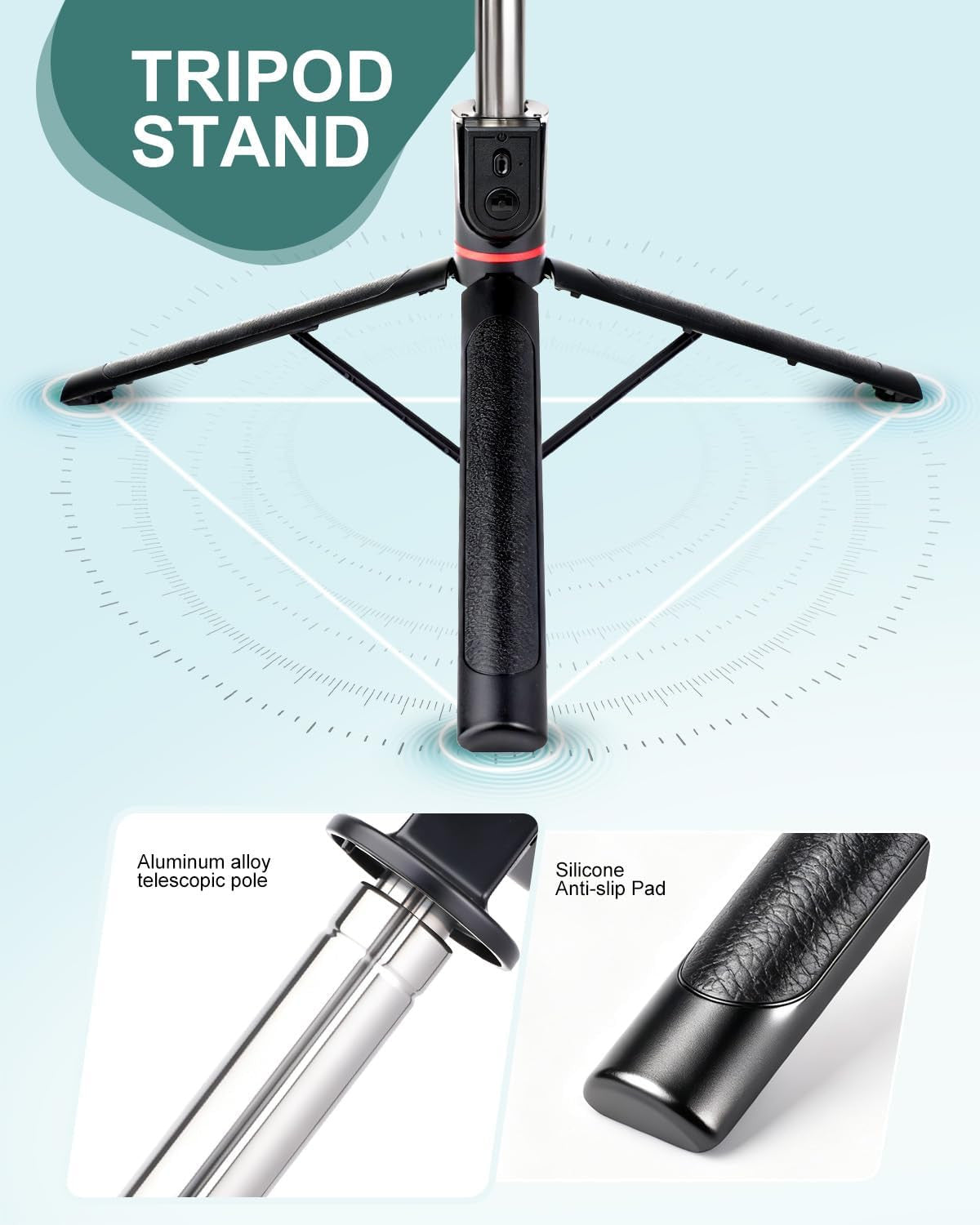 71" Phone Tripod Selfie Stick for Iphone and Android Phone, Cell Phone Tripod St