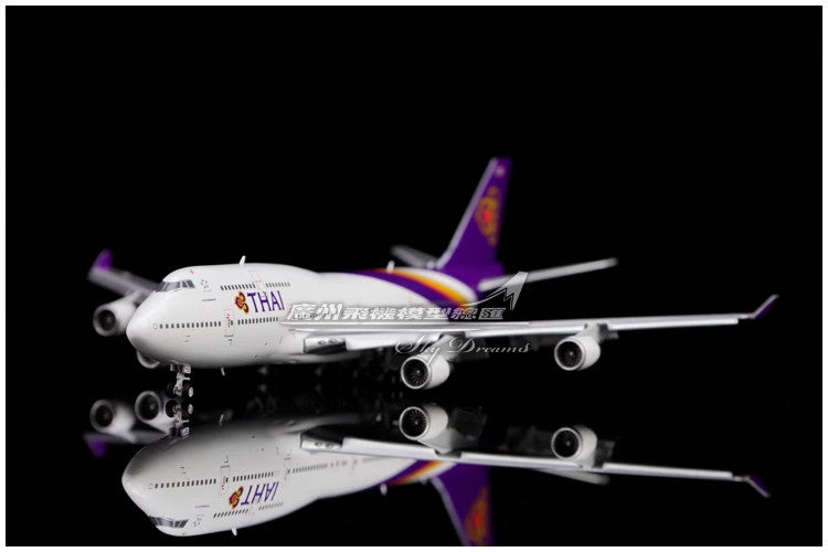1:400 JC Wings THAI BOEING 747-400 Passenger Airplane Flap Down Diecast Model