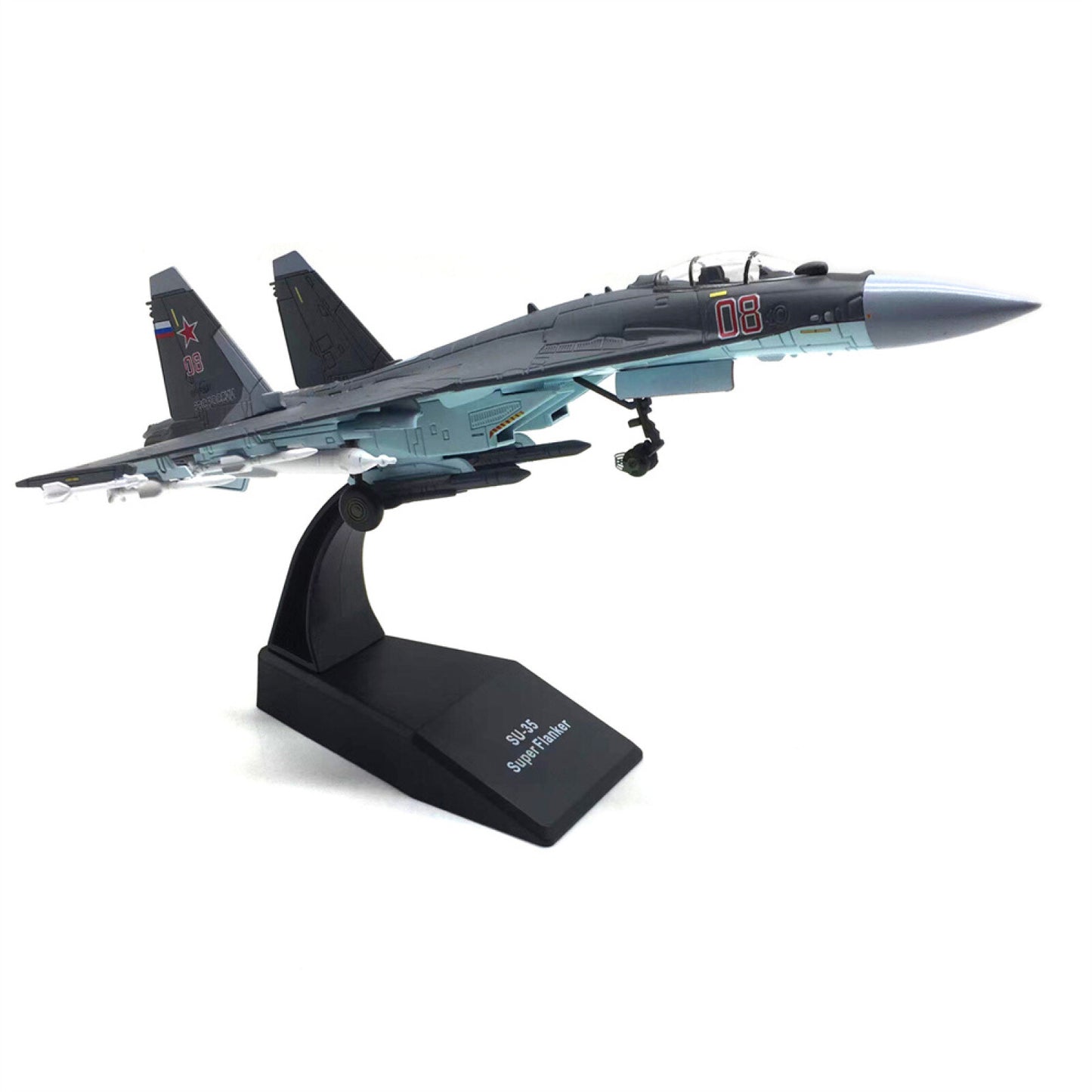 1/100 SU-35 Super Flanker Heavy Aircraft Fighter Model Military Ornament Display