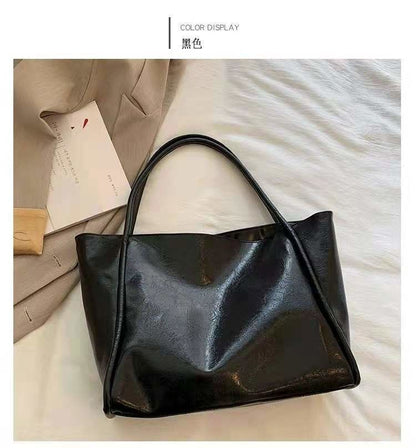 Soft Surface Large Bag Retro Purse Shoulder Bag Commuter Leisure Tote 35*14*30CM