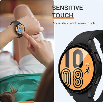 Samsung Galaxy Watch 4 5 6 7 FE 40/44 Tempered Glass Protector Screen Case Cover