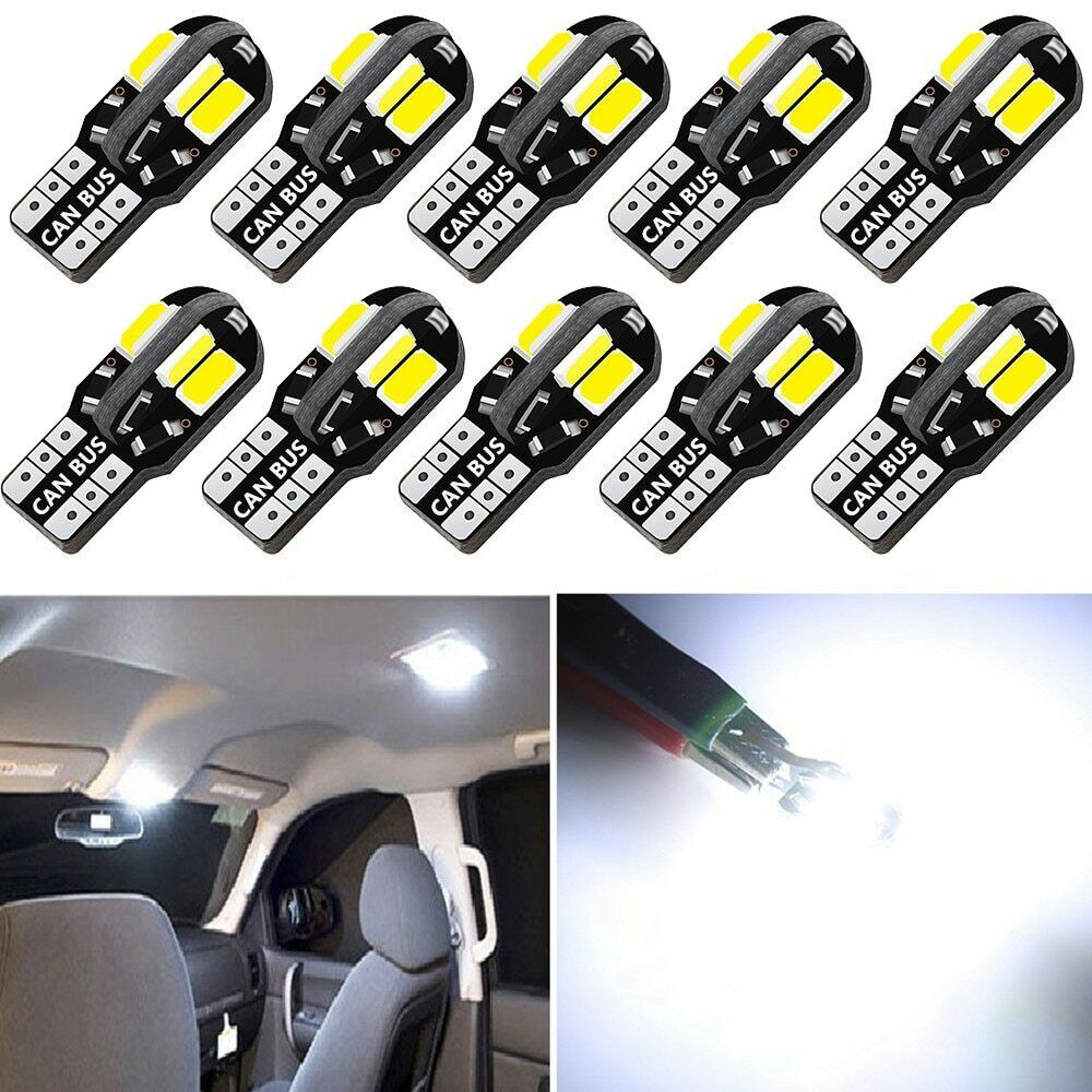 Plate Light Car LED Width Light CANBUS Lights License Auto Interior Bulbs 10Pcs