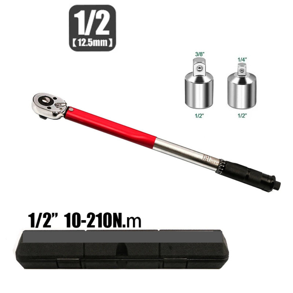 10-210N.m Wrench 1/2 Precise Reversible Ratchet Key Professional Automotive Tool